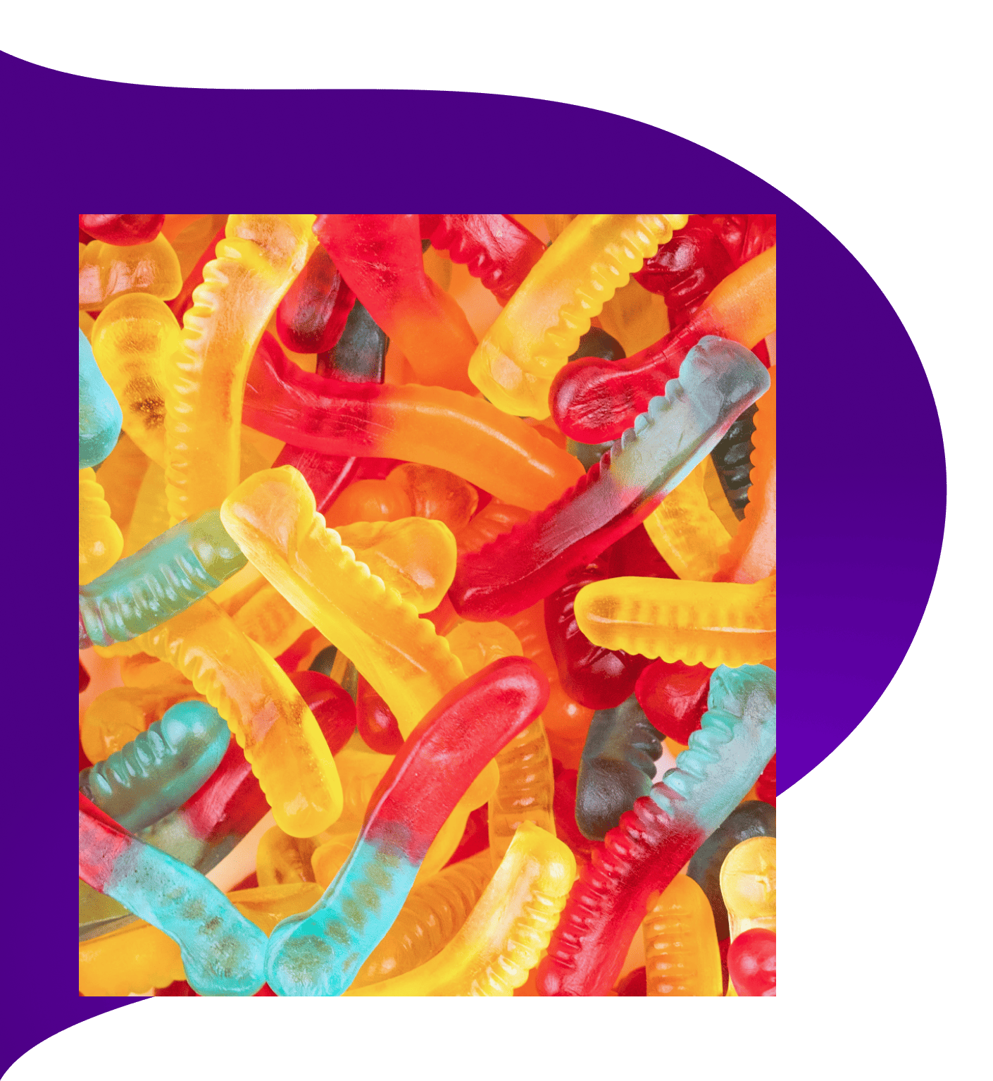 Pile of Gummy Worms