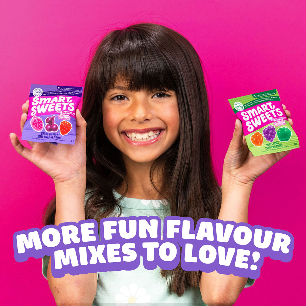 More fun flavour mixes to love: image of a person holding two bags of candy.