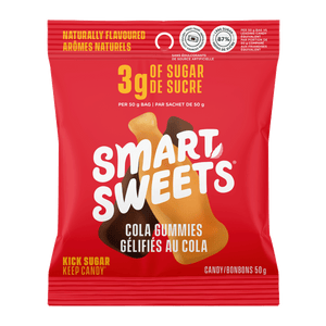 NATURALLY FLAVOURED, 3g OF SUGAR PER 50 g BAG, COLA GUMMIES, KICK SUGAR KEEP CANDY, CANDY 50 g.